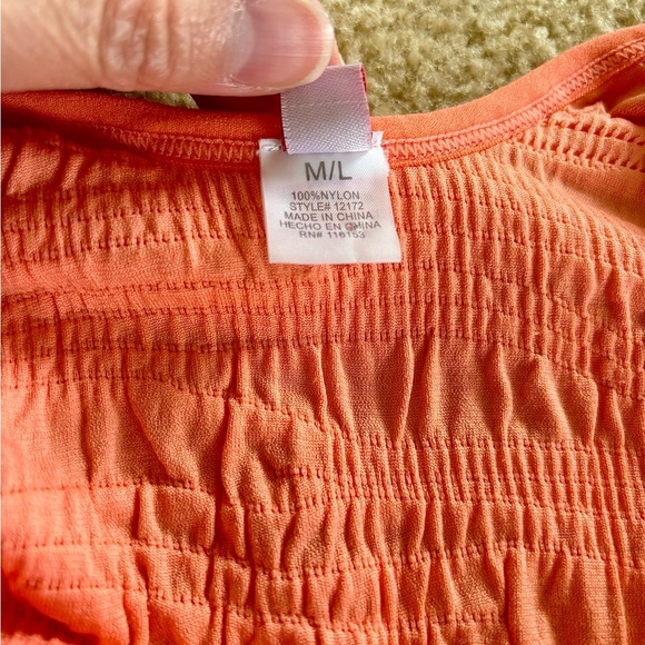 Stretchy Orange Bodycon Dress - Picture 4 of 4